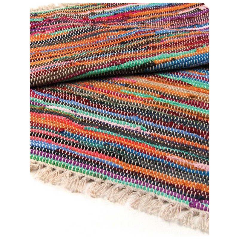 Tapis de luxe en chiffon 155 x 90 cm - Naturel