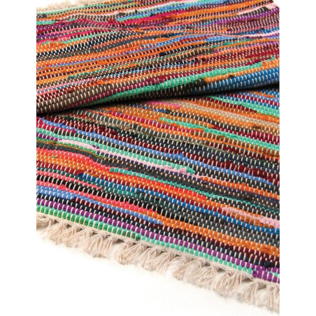 Tapis de luxe en chiffon 155 x 90 cm - Naturel