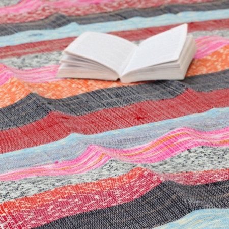 Tapis en chiffon ultra luxueux 156 x 90 cm - Naturel