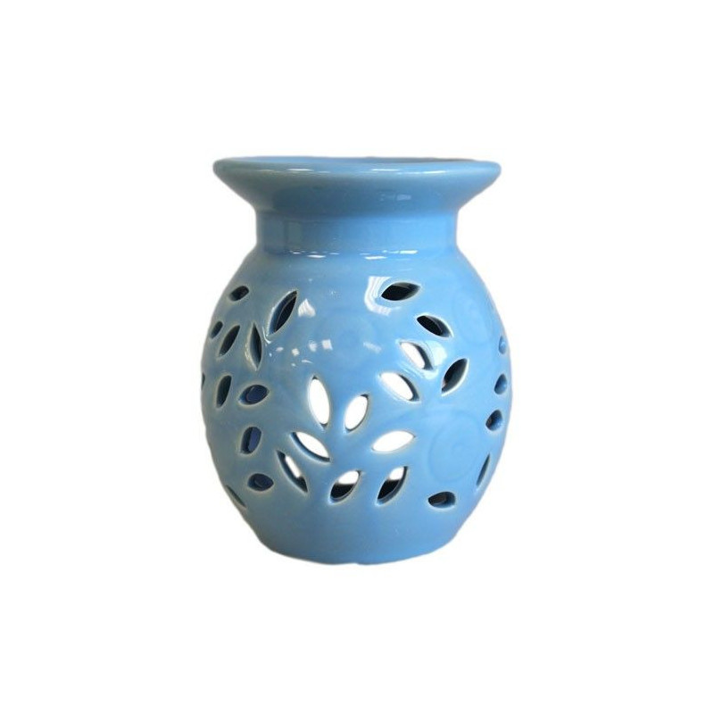 Brûleur à huile floral - Bleu