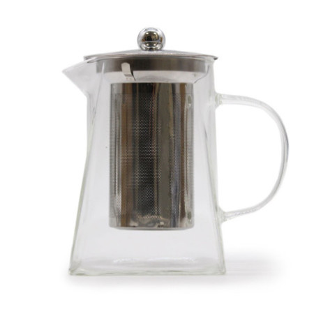 Théière à infuseur en verre - Forme tour - 750 ml