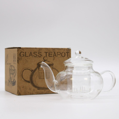 Théière à infuseur en verre - Perle ronde - 400 ml