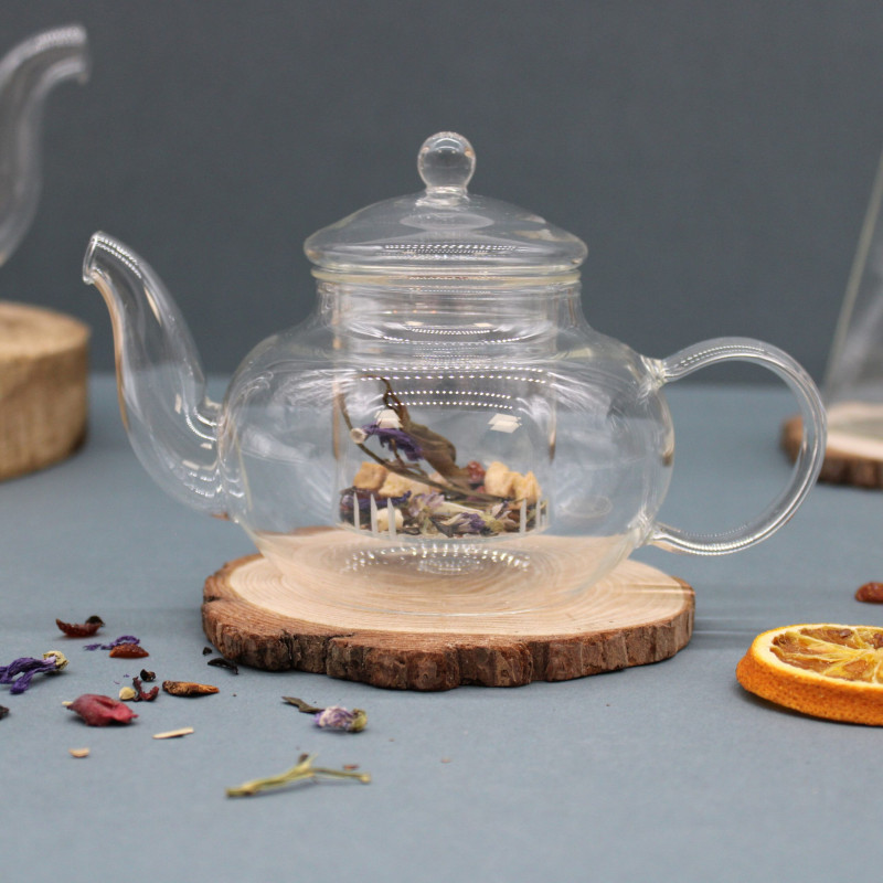 Théière à infuseur en verre - Perle ronde - 400 ml