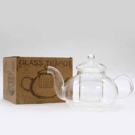 Théière à infuseur en verre - Perle ronde - 800 ml