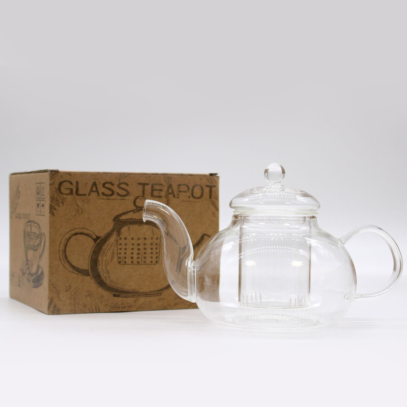 Théière à infuseur en verre - Perle ronde - 800 ml
