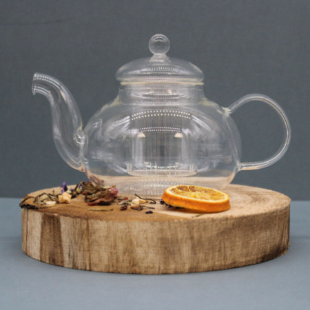 Théière à infuseur en verre - Perle ronde - 800 ml