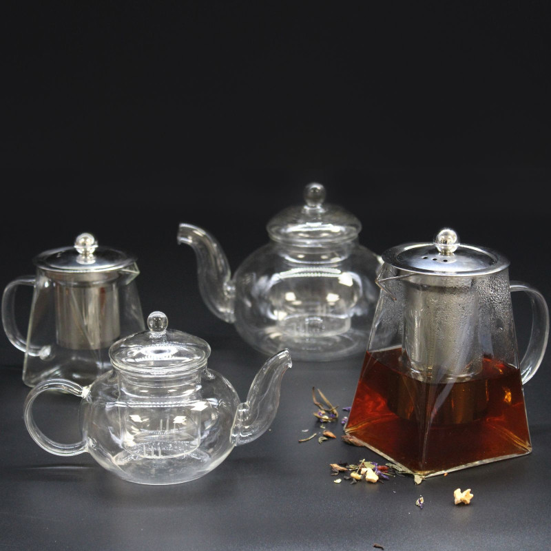 Théière à infuseur en verre - Perle ronde - 800 ml