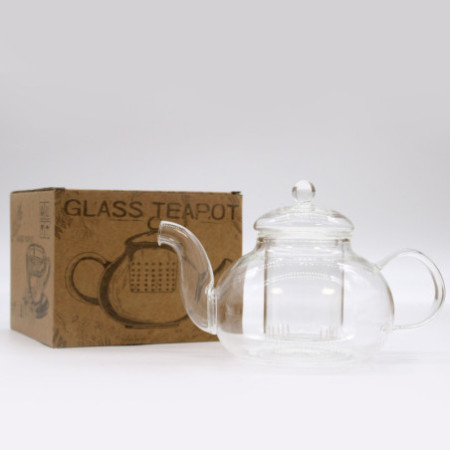 Théière à infuseur en verre - Perle ronde - 800 ml