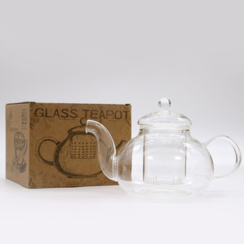 Théière à infuseur en verre - Perle ronde - 800 ml