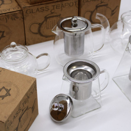 Théière à infuseur en verre - Perle ronde - 800 ml