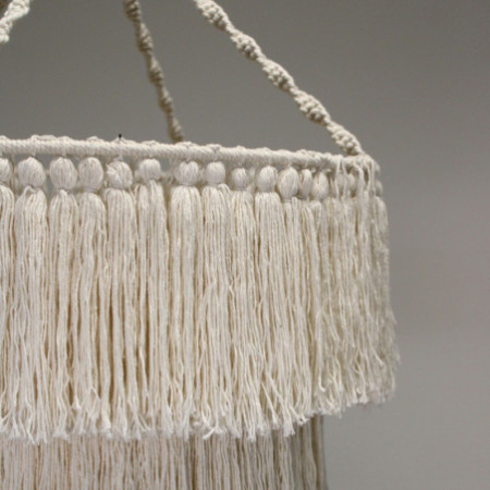 Lustre doux en macramé - Naturel