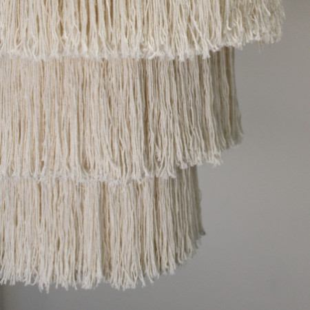 Lustre doux en macramé - Naturel
