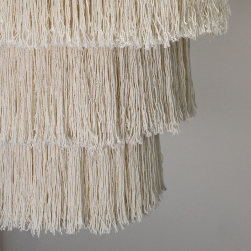 Lustre doux en macramé - Naturel