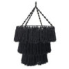 Lustre doux en macramé - Noir