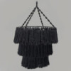 Lustre doux en macramé - Noir