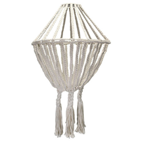 Grand lustre en macramé - Naturel