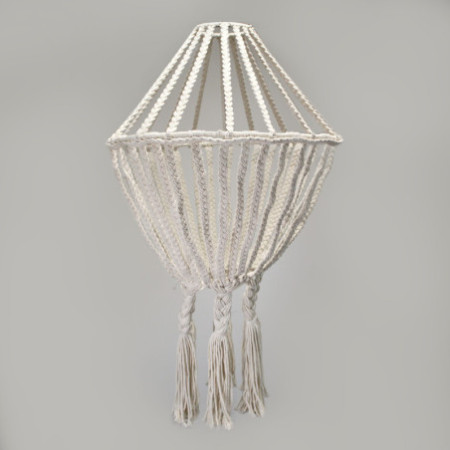Grand lustre en macramé - Naturel