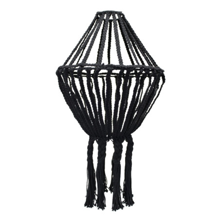 Grand lustre en macramé - Noir