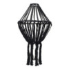 Grand lustre en macramé - Noir