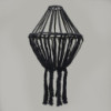 Grand lustre en macramé - Noir