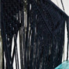 Étagères suspendues en macramé noir - Turquoise