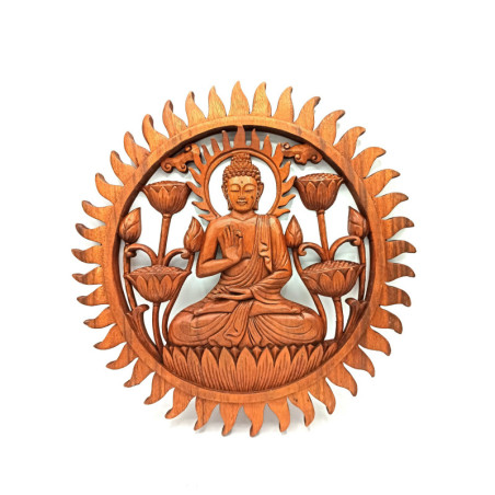 Panneau Bouddha et Lotus - 40 cm