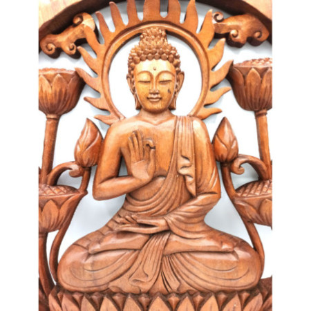 Panneau Bouddha et Lotus - 40 cm