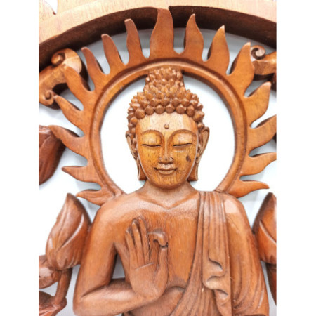 Panneau Bouddha et Lotus - 40 cm