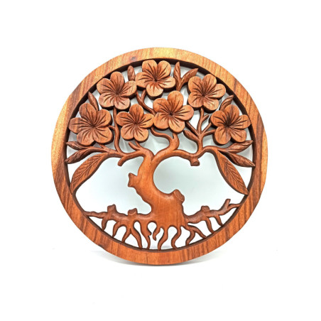 Panneau Frangipanier Arbre de Vie - 40 cm