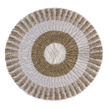 Jonc rond blanc et beige - Soleil - 1 m