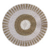 Jonc rond blanc et beige - Soleil - 1 m