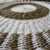 Jonc rond blanc et beige - Soleil - 1 m