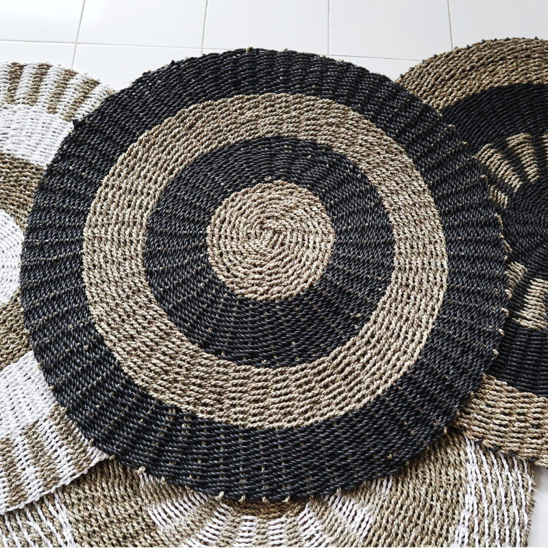 Jonc rond noir et feu - Cercles - 1 m