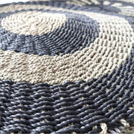 Jonc rond noir et feu - Cercles - 1 m