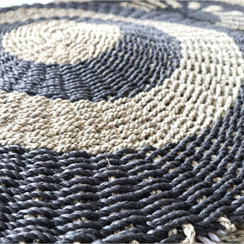 Jonc rond noir et feu - Cercles - 1 m