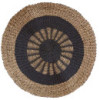 Herbier marin rond noir et feu - Soleil intérieur - 1 m