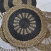 Herbier marin rond noir et feu - Soleil intérieur - 1 m
