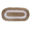 Jonc de mer ovale blanc et beige - Classique - 60x120cm