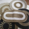 Jonc de mer ovale blanc et beige - Classique - 60x120cm