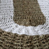 Jonc de mer ovale blanc et beige - Classique - 60x120cm