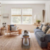 Jonc de mer ovale blanc et beige - Classique - 60x120cm