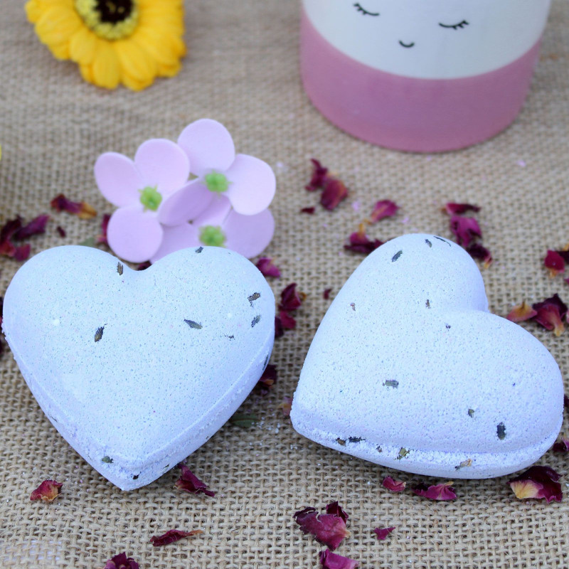 Bombe de bain Love Heart 70 g - Lavande française