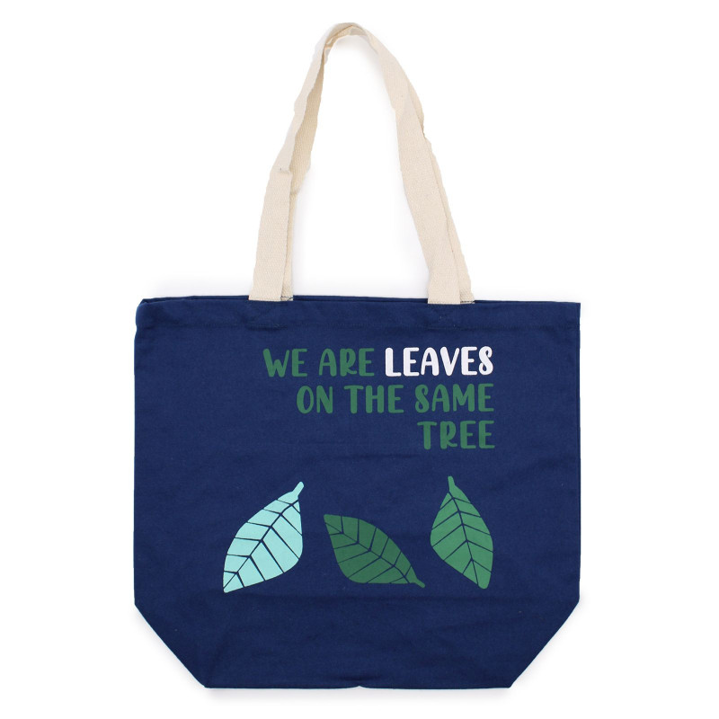 Sac en coton imprimé - We are Leaves - Jaune