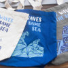 Sac en coton imprimé - We are Waves - Bleu