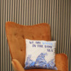 Housse de coussin en coton imprimé - We are Waves - Naturel