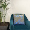 Housse de coussin en coton imprimé - We are Waves - Naturel