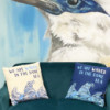 Housse de coussin en coton imprimé - We are Waves - Naturel