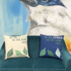 Housse de coussin en coton imprimé - We are Leaves - Jaune