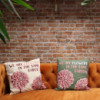 Housse de coussin en coton imprimé - We are Flowers - Rose