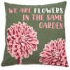 Housse de coussin en coton imprimé - We are Flowers - Rose